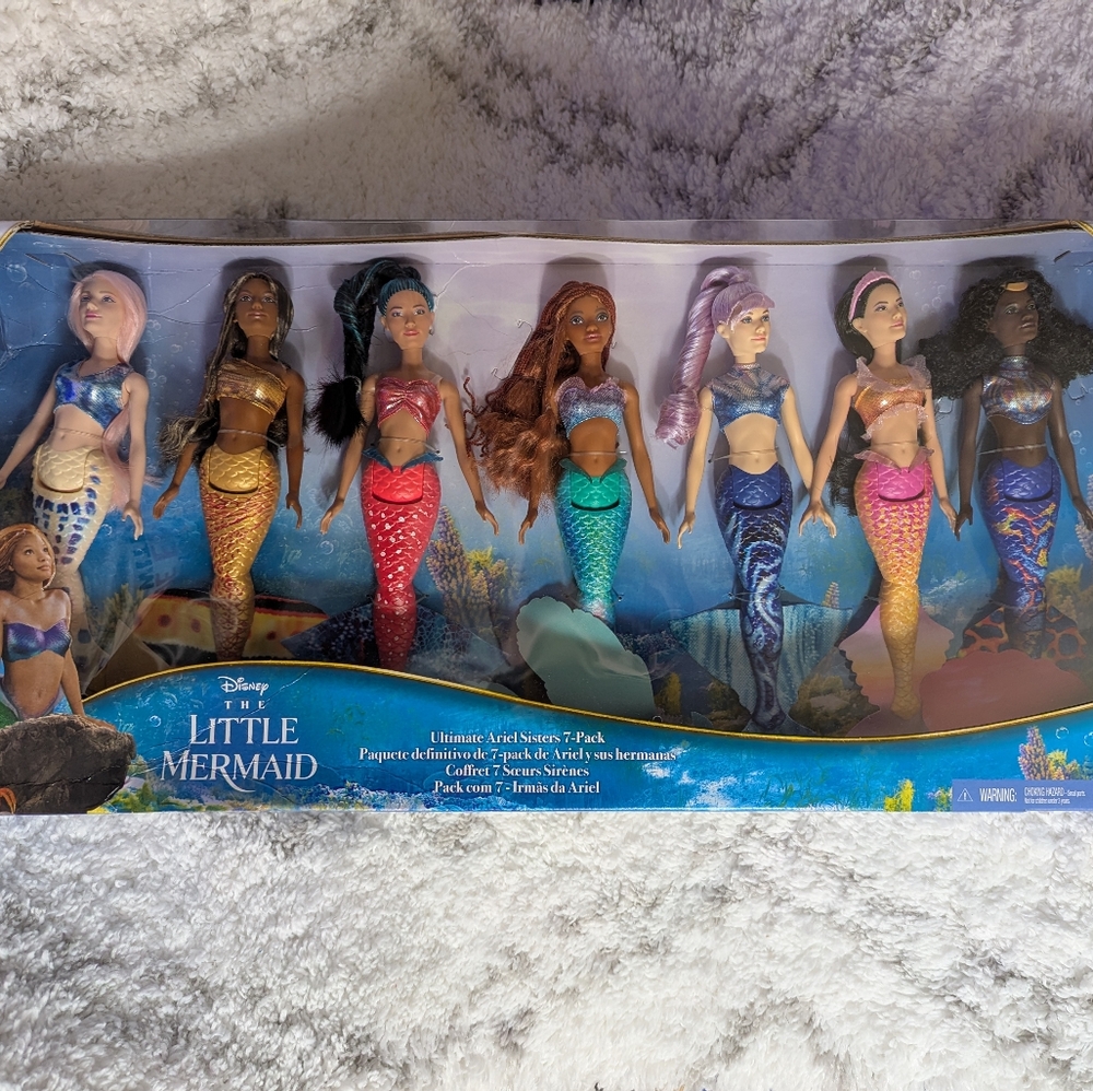 Disney The Little Mermaid Sisters 7 Dolls 12", NIB